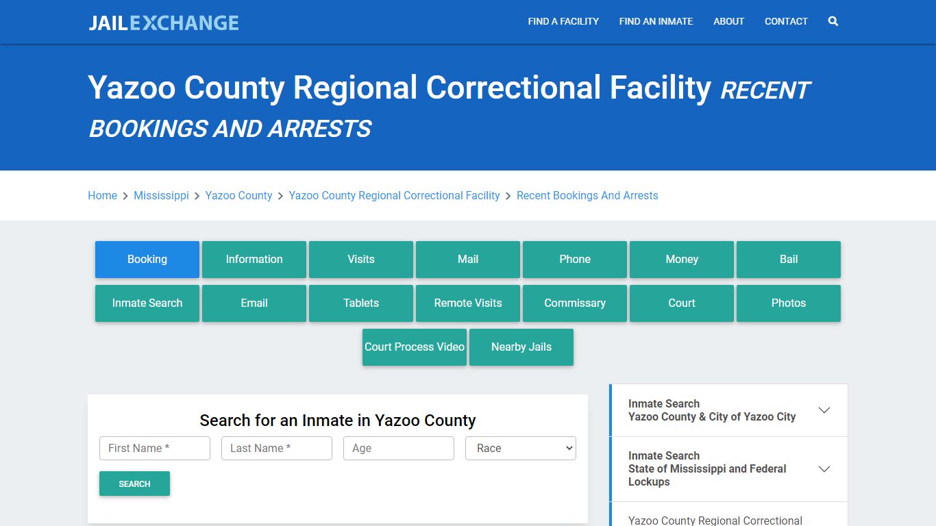 Yazoo County Regional Correctional Facility - Jail Exchange